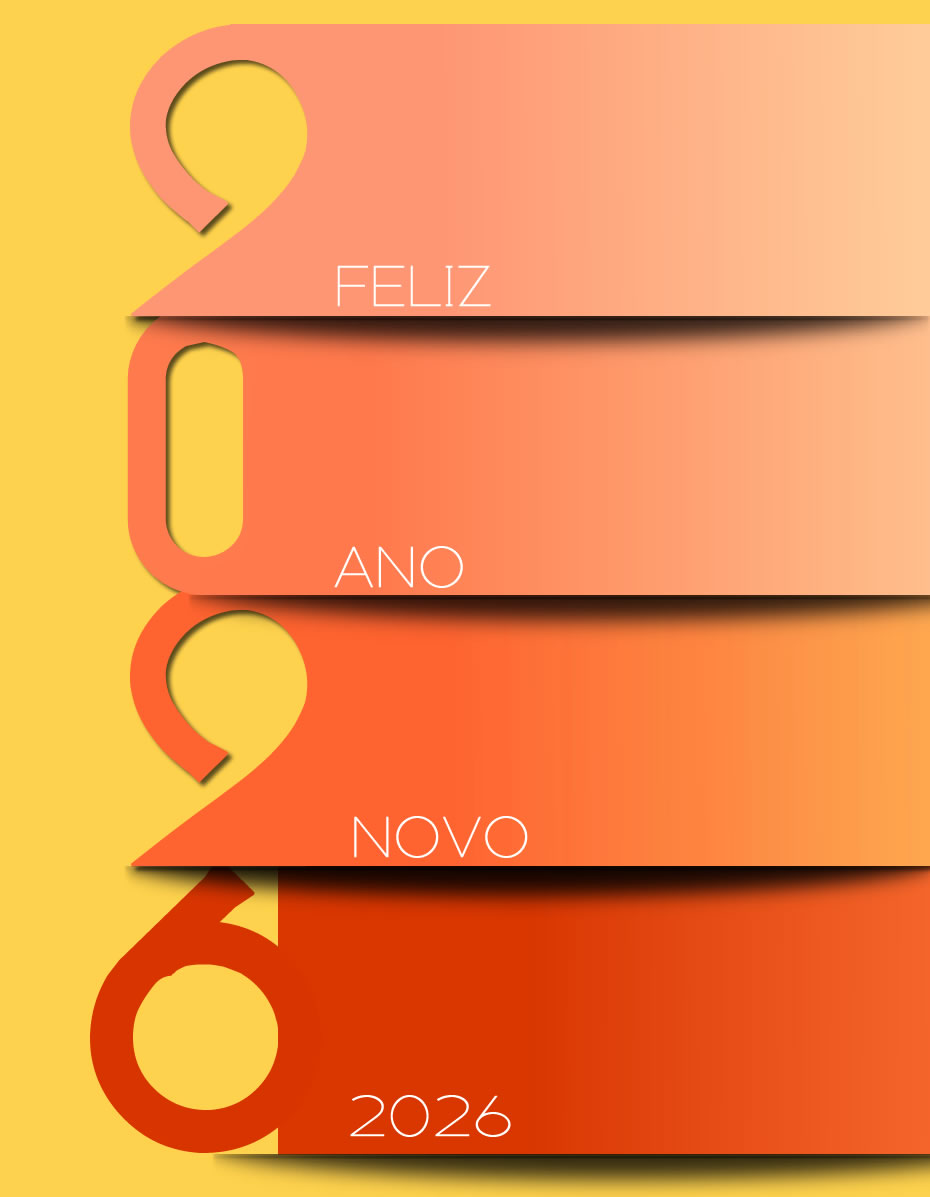 Imagem elegante com cartão vertical 2026. Feliz Ano Novo.